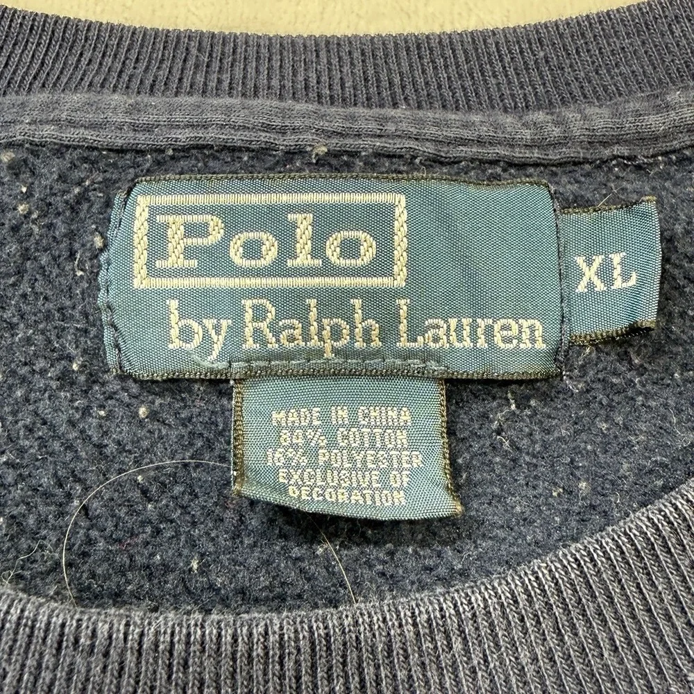 Polo‎ Ralph Lauren Sweatshirt XL Navy Crewneck Pony Logo Pullover